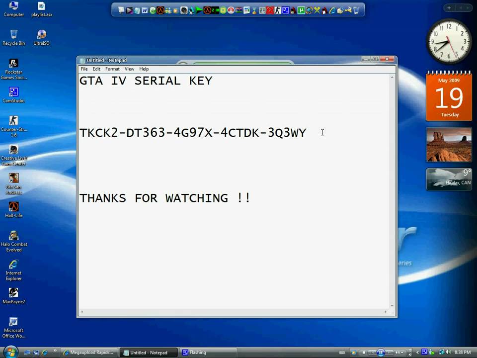 Serial key to activate gta ivy
